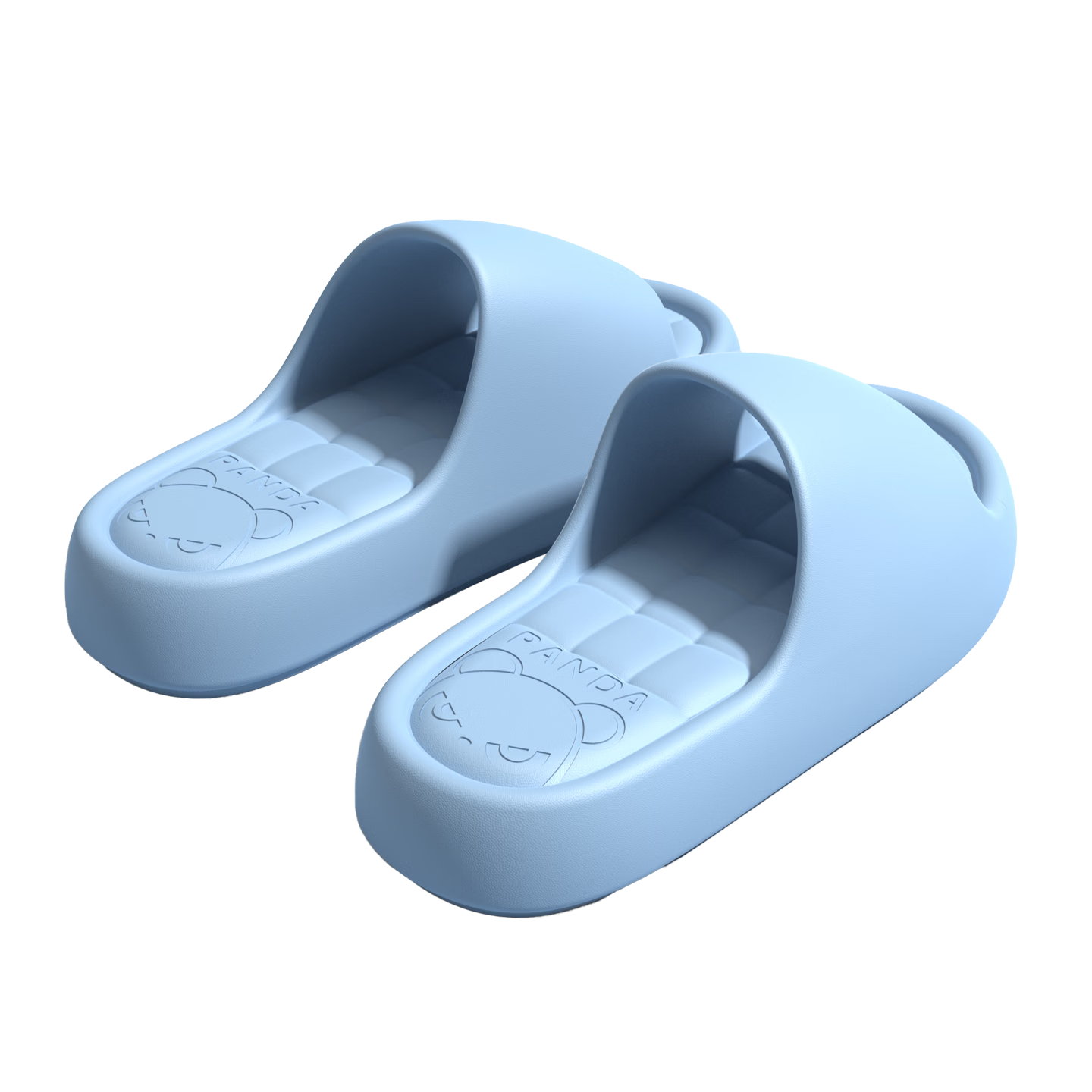 HIPANDA Men's Bathroom Slippers Non-Slip EVA Soft Sole Indoor Home Wear Resistant Blue Size 44-45