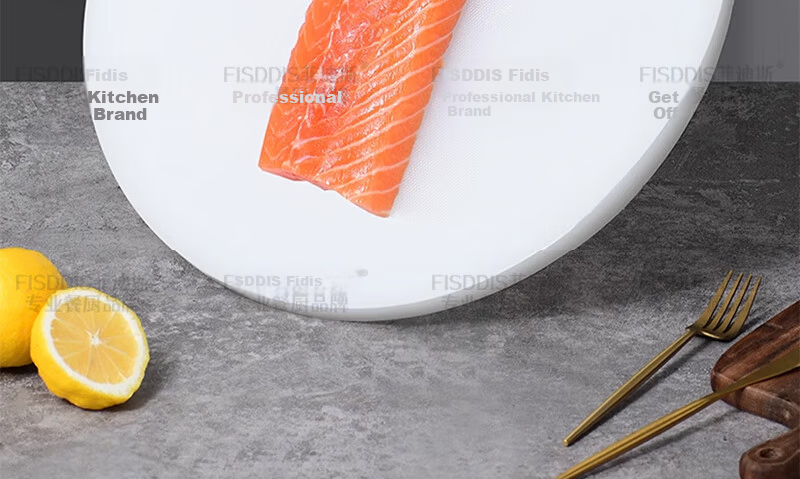 FISDDIS Round Extra Thick PE Cutting Board 40x5cm Meat and Vegetable Chopping Board Food Grade Antibacterial Mold Resistant Bone Chopping Block 9