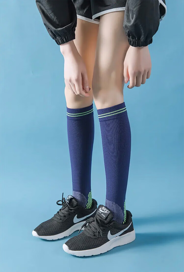 Dewick Sports Compression Socks Calf Muscle Support Running Cycling Jump Rope Basketball Mountaineering Professional Fitness Long Tube 2 Pairs L 14