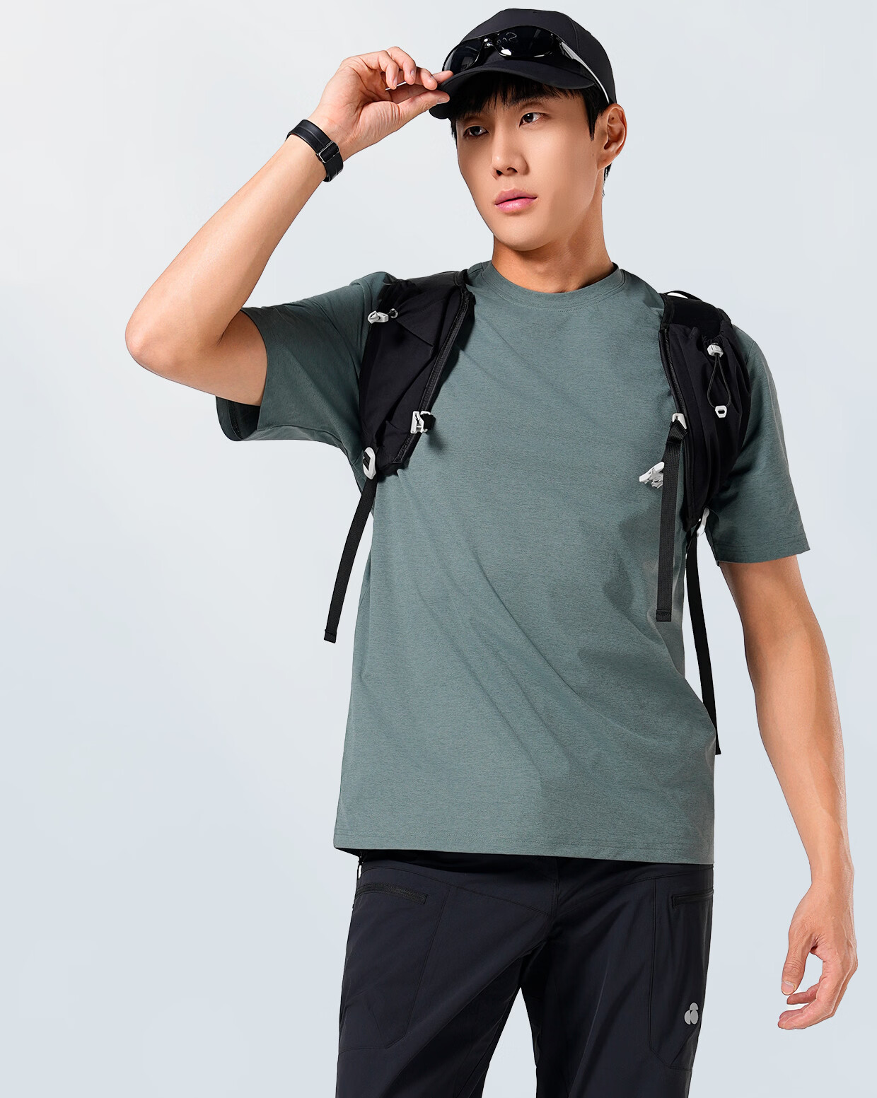 SCALER Men's Outdoor Quick-Dry Cooling UPF50+ Sun Protection Running Sports Breathable Loose Fit Short Sleeve T-Shirt 6