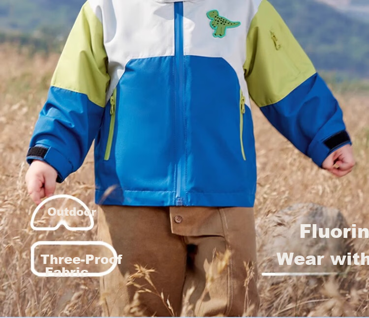 Qiqi Bear Boys' Windbreaker Outdoor Jacket Children's Autumn 3-in-1 Thickened Baby Three-Proof Winter Coat 3