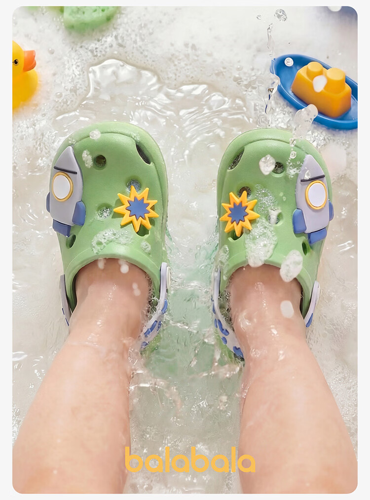 BALABALA Kids Slippers Girls Summer Cartoon Indoor Hole Shoes Cute Breathable Soft Sole Boys Beach Sandals 23