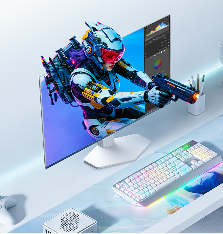 AOC 26.5-inch 2K Native 280Hz 4th Gen WOLED 10Bit HDR500 Hardware Low Blue Light TUV Elegant White Gaming Monitor Q27G4ZDP/WS 6