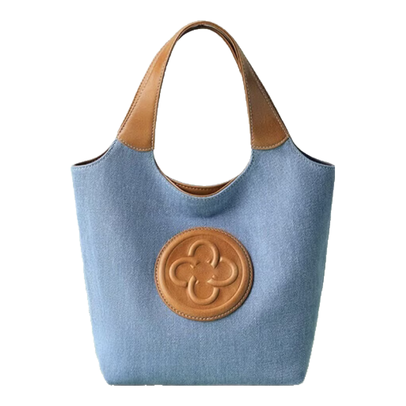 CASSILE Women's Denim Tote Bag, Large Capacity Commuter Handbag, Light Luxury Tote Bag, 520 Gift