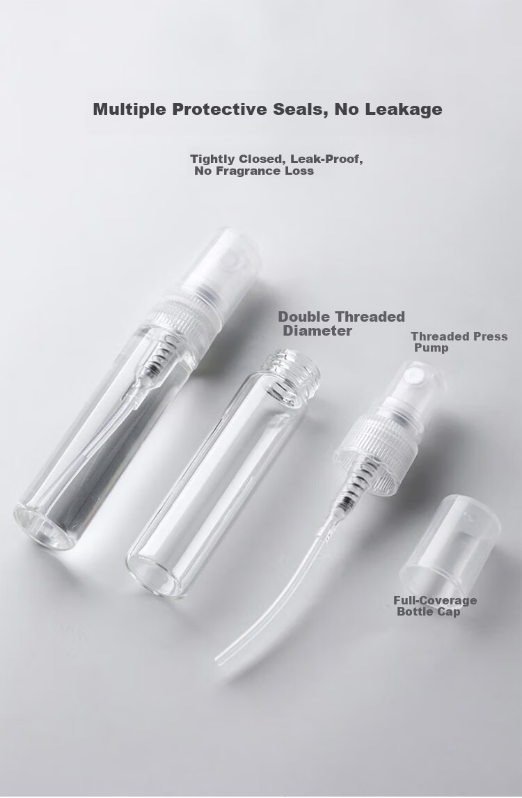 UPLUS Glass Perfume Refill Bottles 5ml*4 Portable Spray Mini Travel Empty Bottles 6