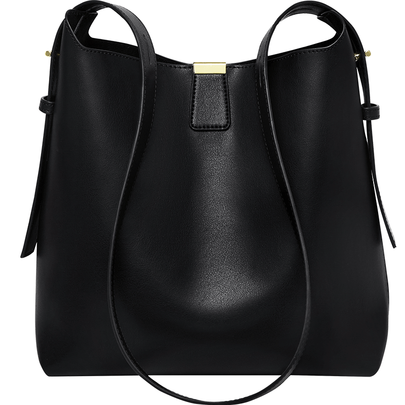Nalandu New Women's Cowhide Leather Bucket Bag Shoulder Crossbody Commuter Bag Gift for Girlfriend