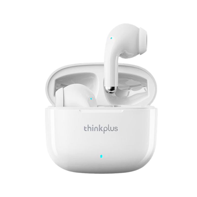 Lenovo Bluetooth Earbuds LP40pro White - True Wireless Semi-In-Ear, Long Battery Life, Noise Cancelling, Deep Bass, Low Latency for Gaming, Compatible with Apple and Huawei, Bestselling 400K+ Units