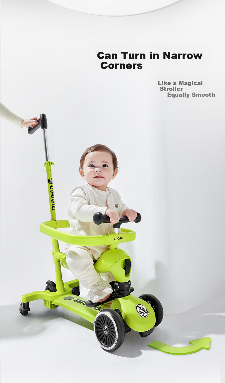 CoolQi 6-in-1 Scooter Baby Ride-on Car Children's Glider Stroller Magic 1-6 Years Universal Wheel CoolQi 14