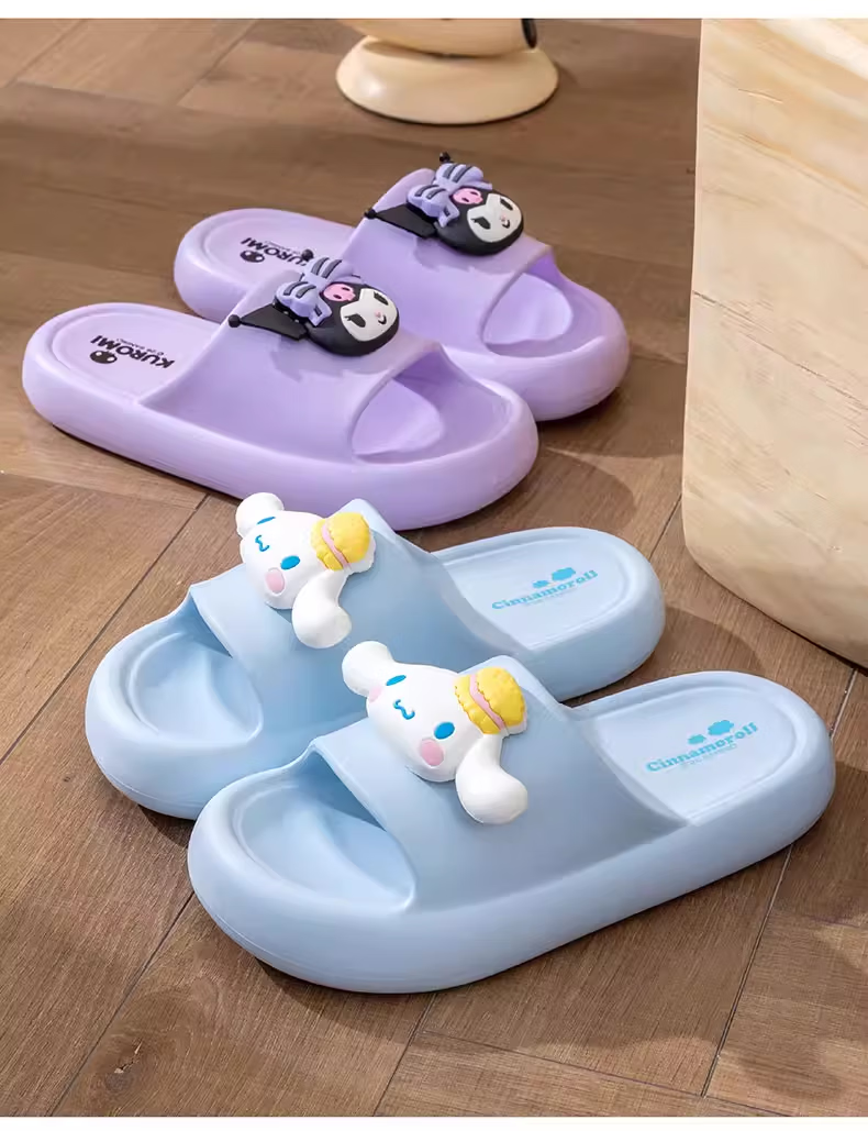 Hello Kitty Children's Summer Indoor Non-Slip Girls' Slippers Parent-Child Style ST2615 White Size 39/40 6