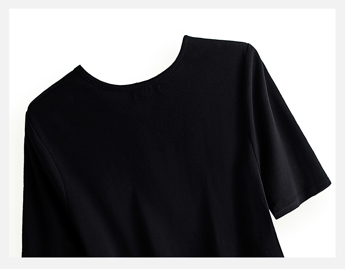 Cypress House Colorblock Crew Neck Short Sleeve Dress Women 2026 Spring New Fashion Simple Two-in-One Casual Dress 6