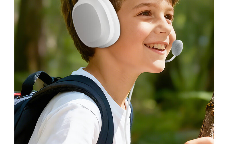 IKF Fkids Y01 Wired Over-Ear Headphones for Students, English Listening and Speaking Exam, Children's Online Learning Headset, 3.5mm Jack, Moonlight White 28