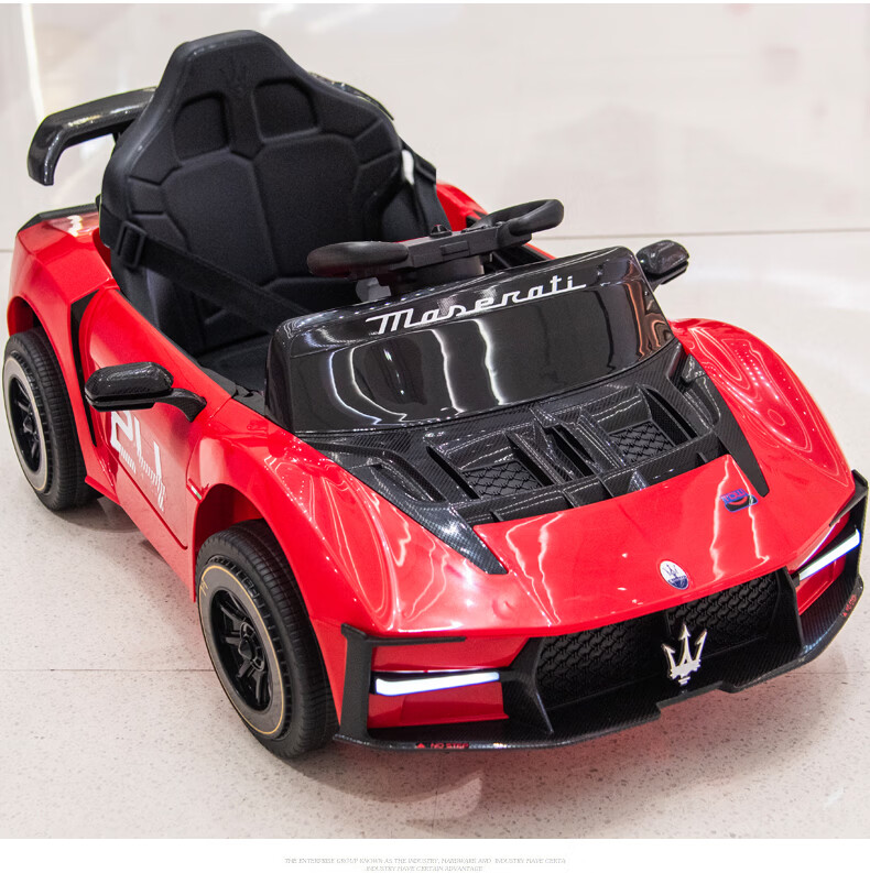 BeRica Maserati Licensed Kids Electric Ride-On Car Remote Control Four-Wheel Toy Vehicle for Toddlers Pink 15