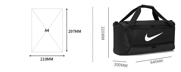 NIKE Unisex Training Bag Crossbody Shoulder Handheld Travel Bag DH7710-010 Black 2