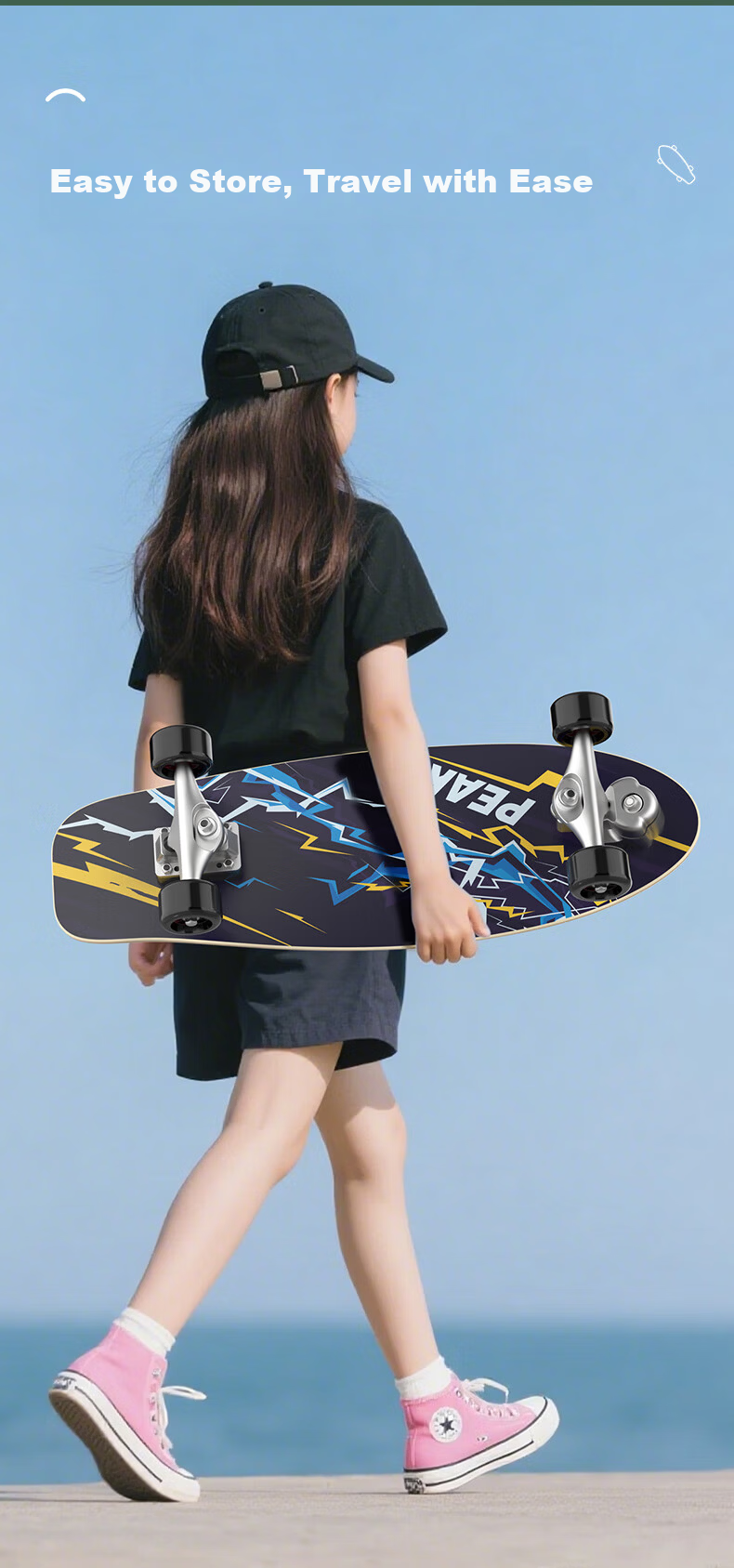 Peak Scooter 6-12 Years 18 Years Land Surfing Skateboard Beginner Entry-Level Professional Adult Sports 9