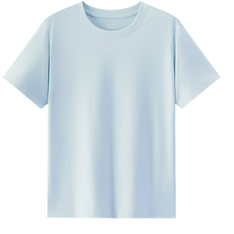 Semir Mall Style | Women's Summer Short Sleeve T-Shirt Solid Color Crew Neck Regular Shoulder Top 2026 Versatile Shirt 101926100001