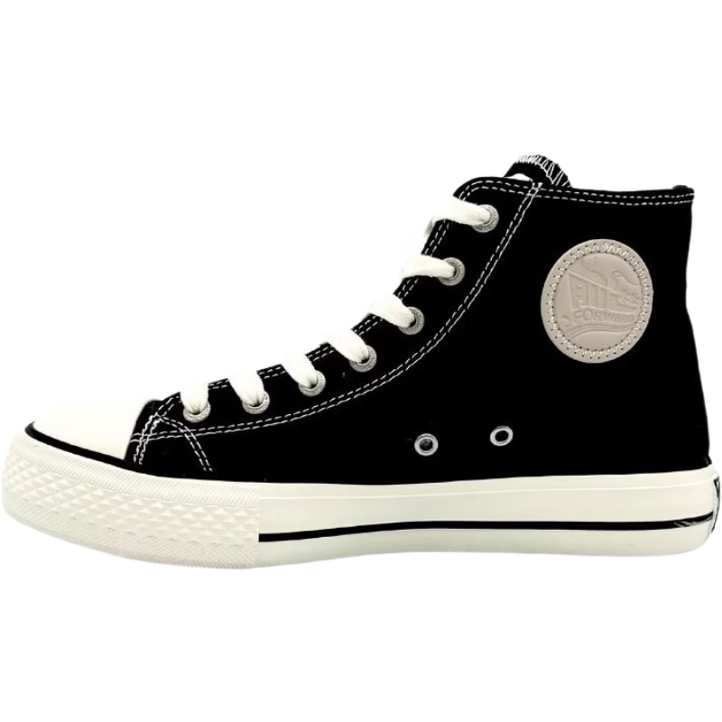 Qianjin 2026 New High-Top Unisex Canvas Shoes Classic Versatile Student Sports Casual Couple Black Size 39