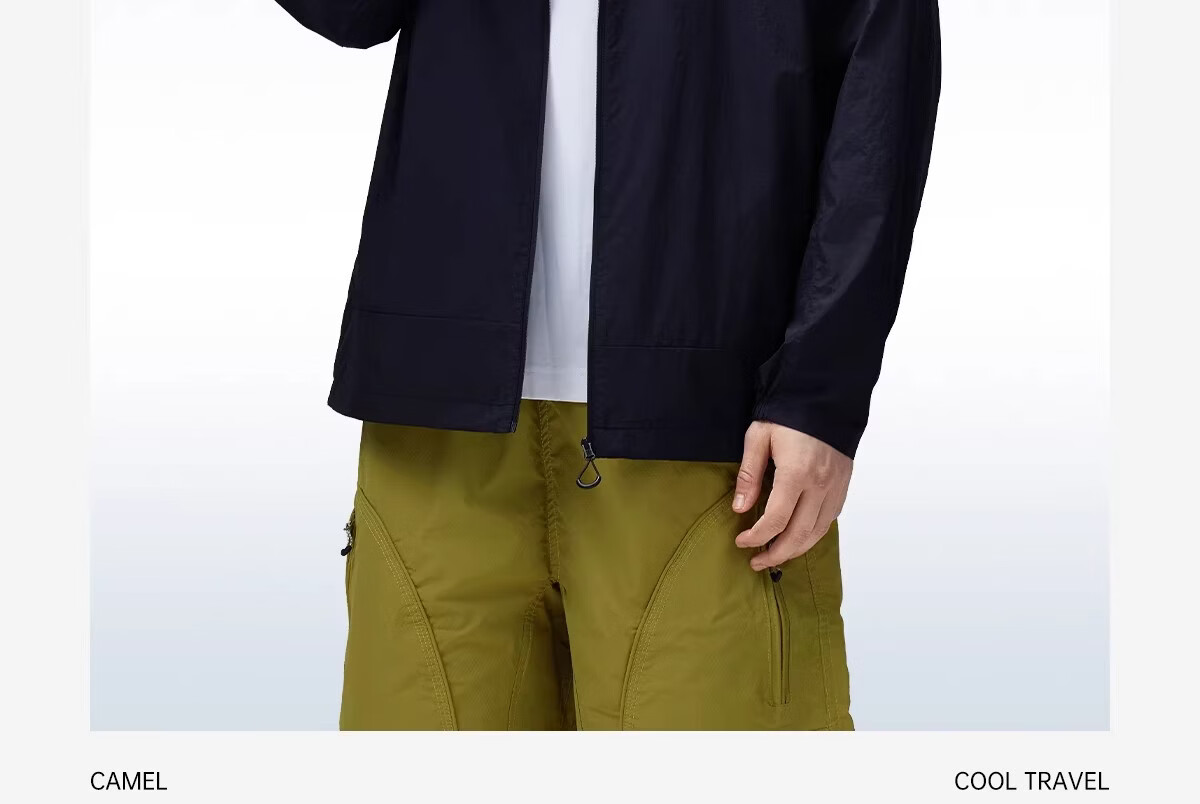 CAMEL Outdoor Original Yarn Sun Protection Jacket Women 2026 Spring Summer New Cool Breathable Water-Repellent Coat Sun Protection Clothing Men G023 42
