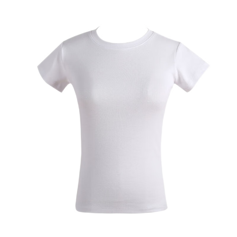 TUCANO Pure Cotton Regular Shoulder Short-Sleeve T-Shirt for Women, Summer New Style Inner Wear Slim-Fit Base Layer Top Trendy Tee White S