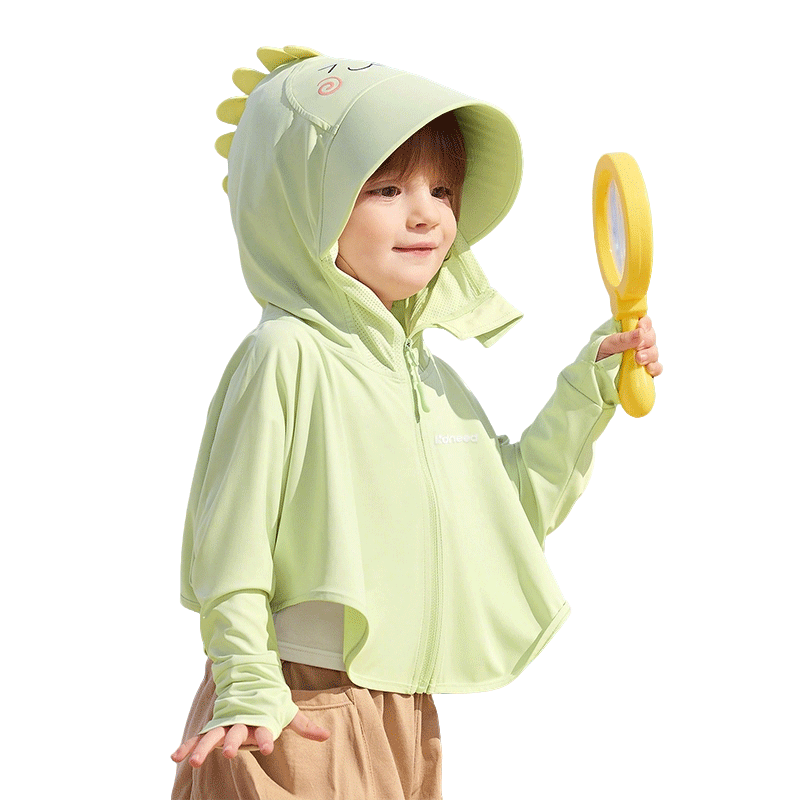 Kidsneed Children's Summer Sun Protection Jacket Ice Silk Cooling Baby Sun Protection Outdoor Breathable Sunshade Boys and Girls Sun Protection Cape
