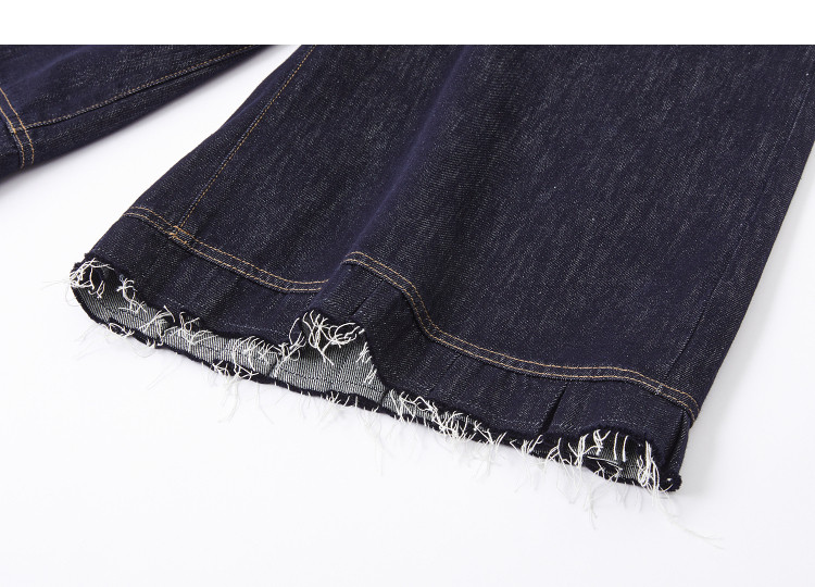 Demana Cotton Soft New Lining Spring Frayed Hem High Waist Ruffle Wide Leg Slimming Women's Jeans Premium Quality 14