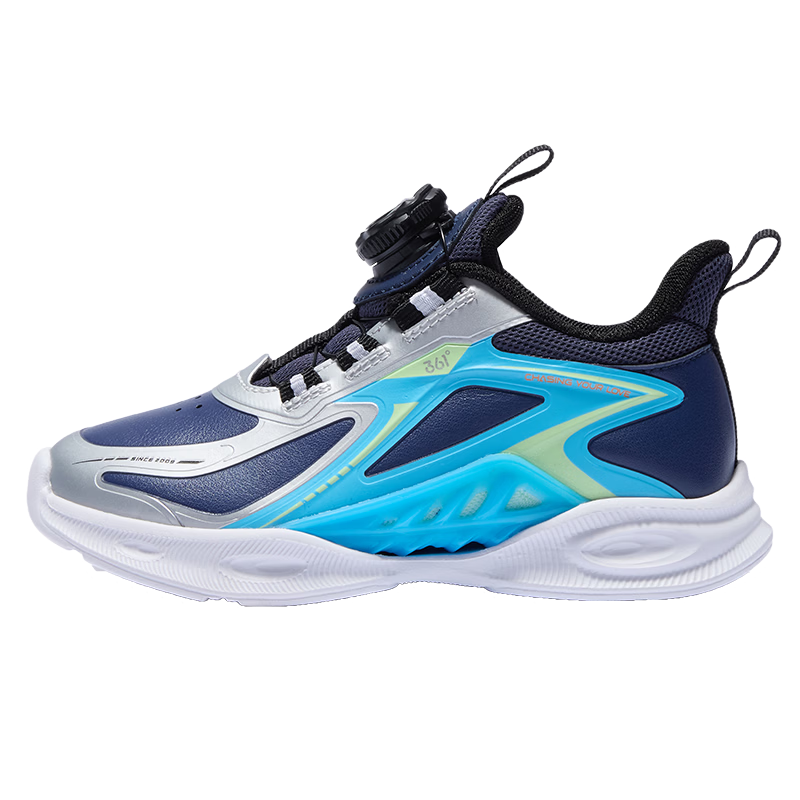 361° Fengtou 6.0 Children's Running Shoes, Fall 2025, Boys And Girls Lightweight Cushioning Professional Dial Sports Shoes, Blue, Size 41