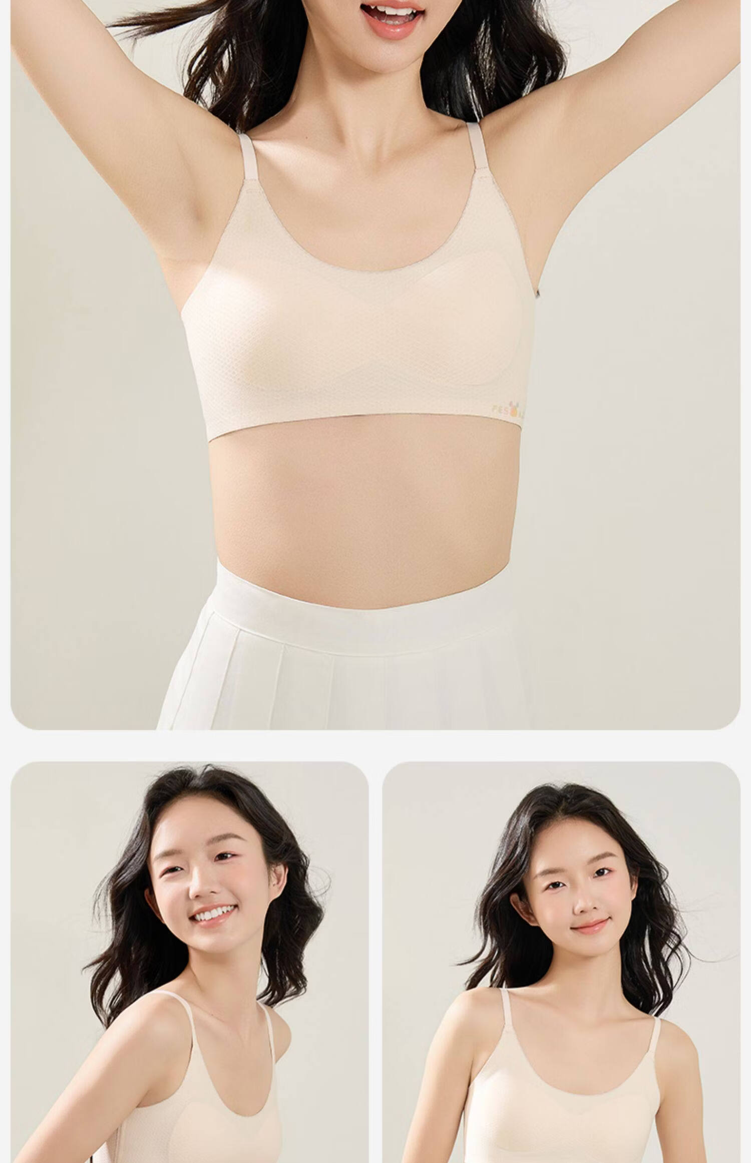 Yalu Student Girls' Underwear High School Teen Girls Stage 2 Puberty Anti-Shock Thin Bra 8