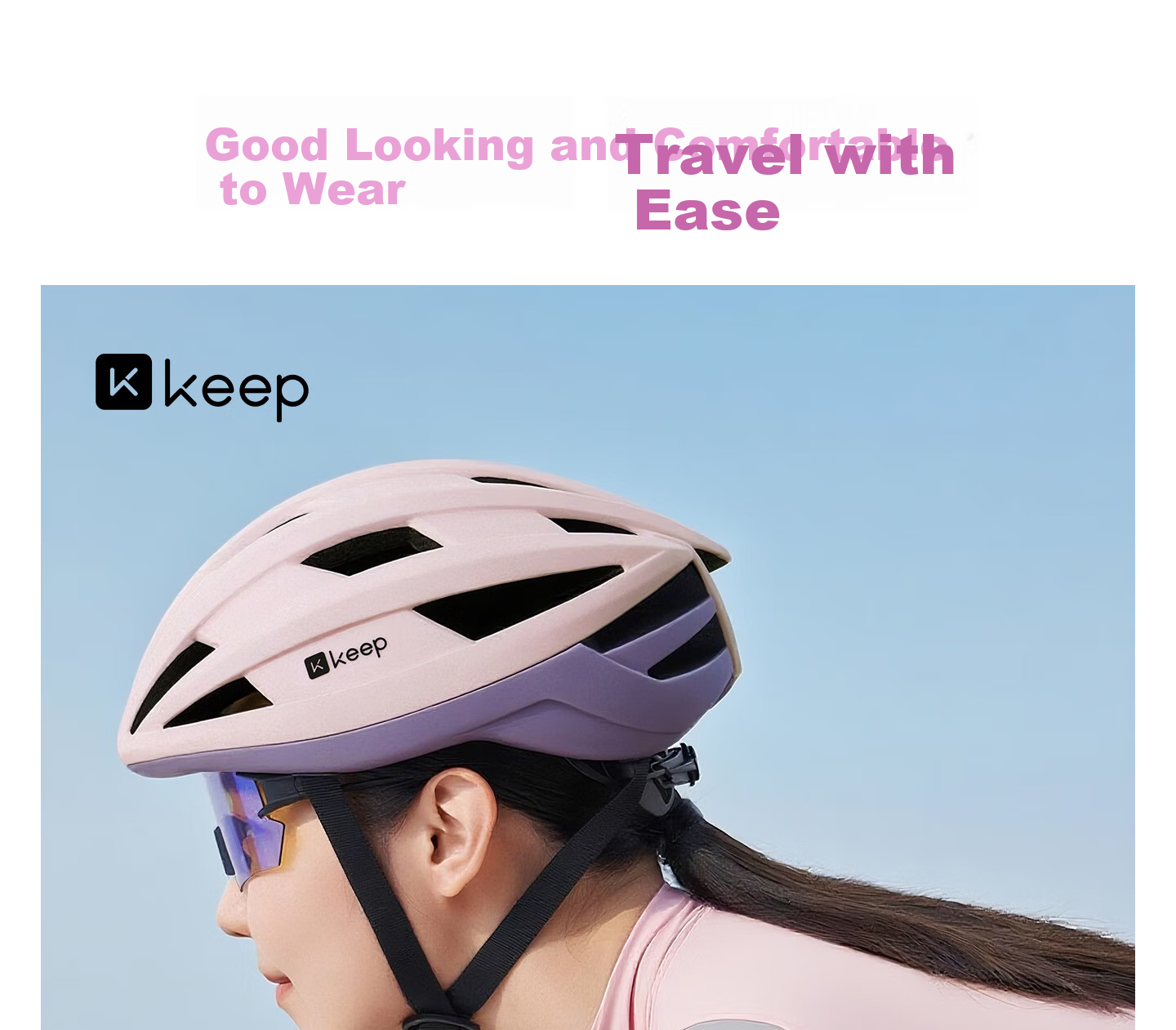Keep Cycling Helmet Mountain Road Bike Unisex Breathable Integrated Streamlined Helmet Purple L 17