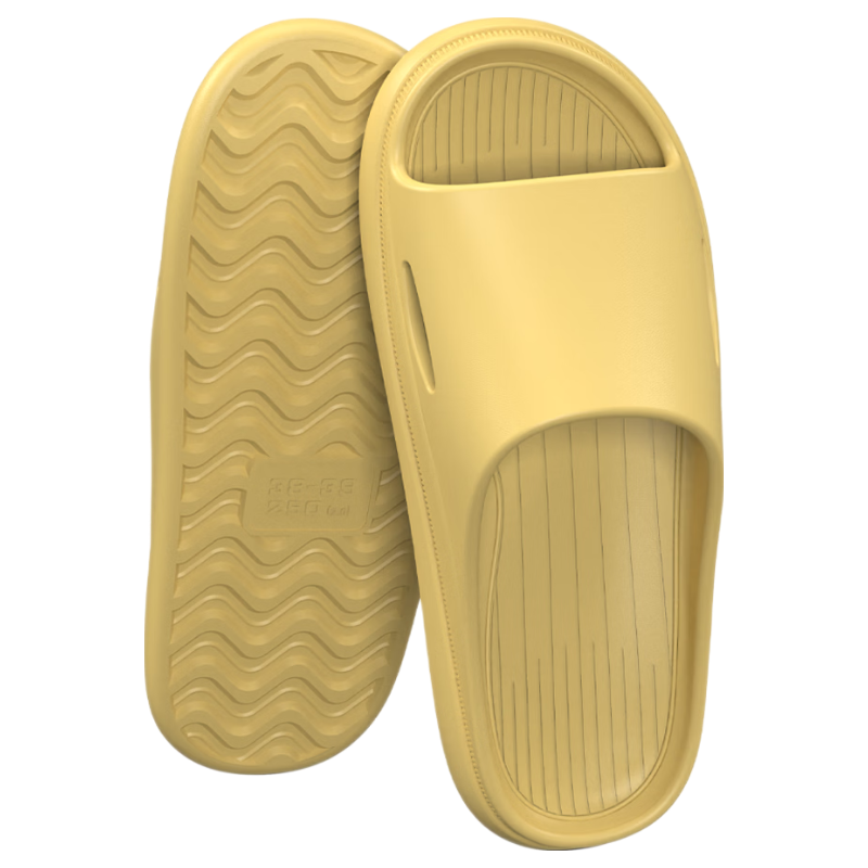 Qiumuxi Men's Slip-Resistant Thick-Soled EVA Indoor Quiet Home Bathroom Couple's Slippers with Soft Sole Feeling