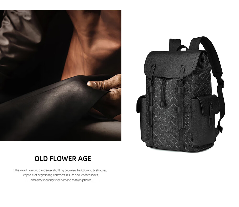 MEXICAN Men's Large Capacity Backpack Casual Travel Laptop Bag Business Lightweight Luxury High-End Stylish Tourism Backpack 4