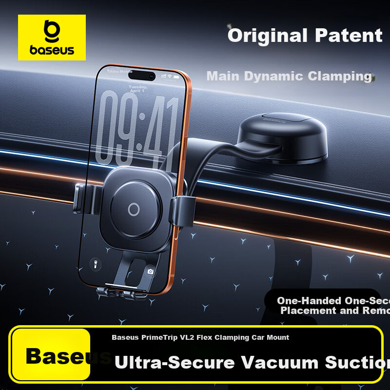Baseus Fully Automatic Car Phone Holder Universal Dashboard Suction Mount for Navigation 2026 New Model