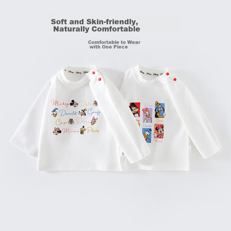 Disney Kids Cotton Pajamas Unisex Toddler Autumn Top Baby Clothes Homewear Spring and Autumn 73