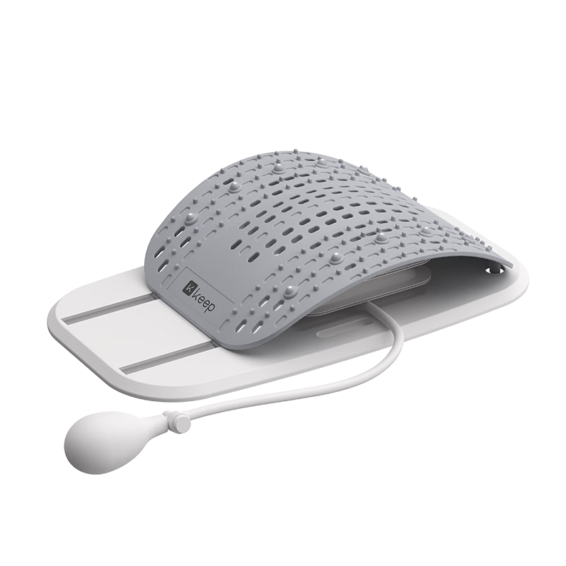 Keep New Airbag Lumbar Support Lumbar Board Waist Neck Cervical Correction Relief Massager Pneumatic Back Support Gray