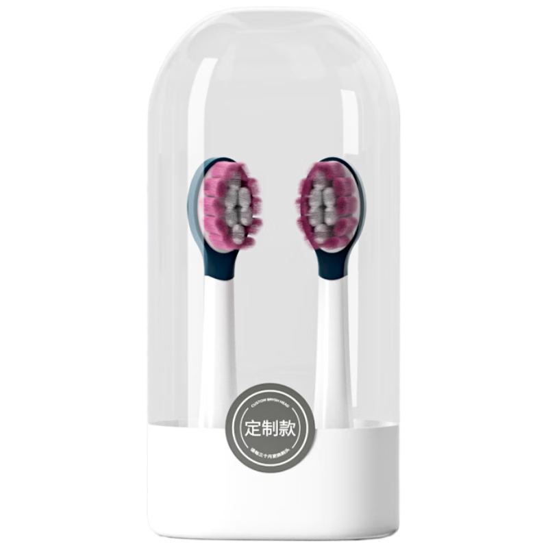 Ebonee Children's Electric Toothbrush Heads Anti-Cavity Soft Bristles Gum Care Fluoride Silver Ion Brush Heads C6P Original Replacement Purple 2-Pack