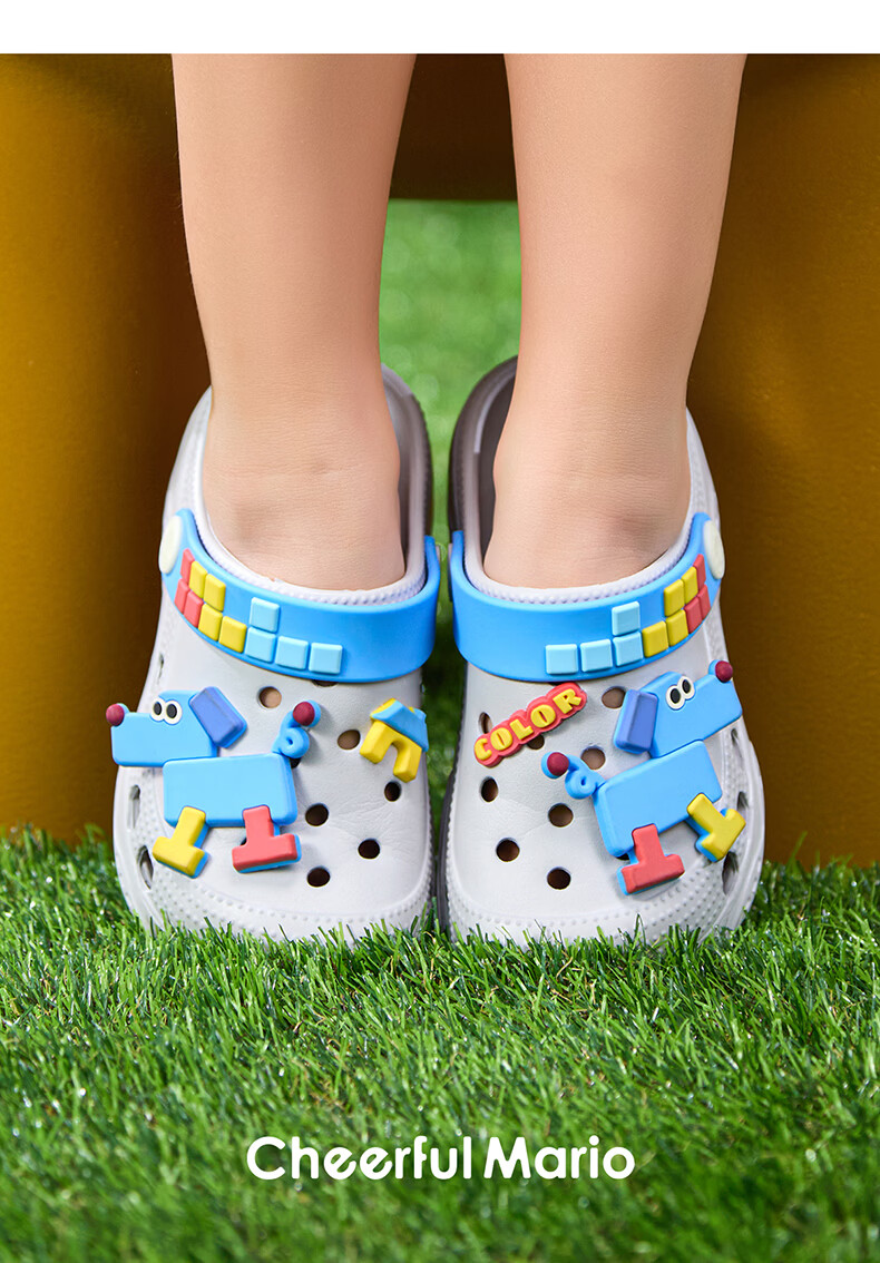 Cheerful Mario Baby Slippers Summer New Children's Home Breathable Bath Toddler Boys Girls Closed-Toe Beach Clogs 12