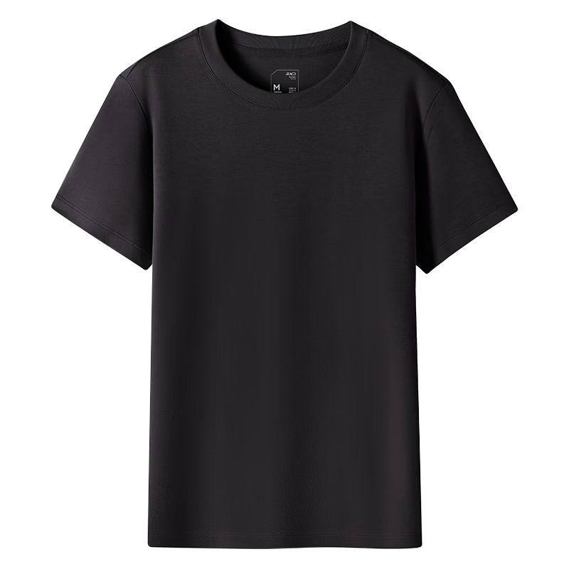 JD Jingzao 80-Count Liquid Ammonia Cotton Women's New Trendy Base Layer Short Sleeve Spring T-Shirt Black L