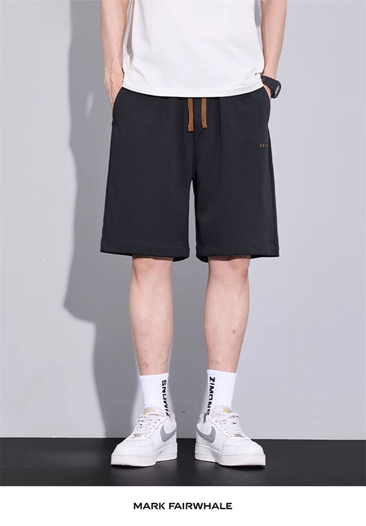 MARK FAIRWHALE Men's Summer Casual Loose Fit Five-Point Thin Straight-Leg Sports Travel Shorts 10