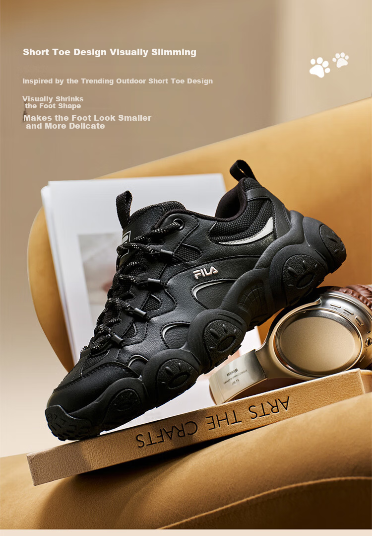FILA Official Men's Cat Claw 7th Generation Dad Shoes 2026 Spring Thick-Soled Casual Sports Shoes 3