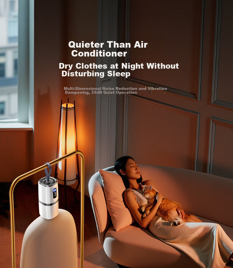 HYUNDAI Portable Dryer Mini Travel Clothes Dryer for Home Underwear Baby Clothes Student Dormitory Foldable High Temperature Smart Chip Timer Cycle 21