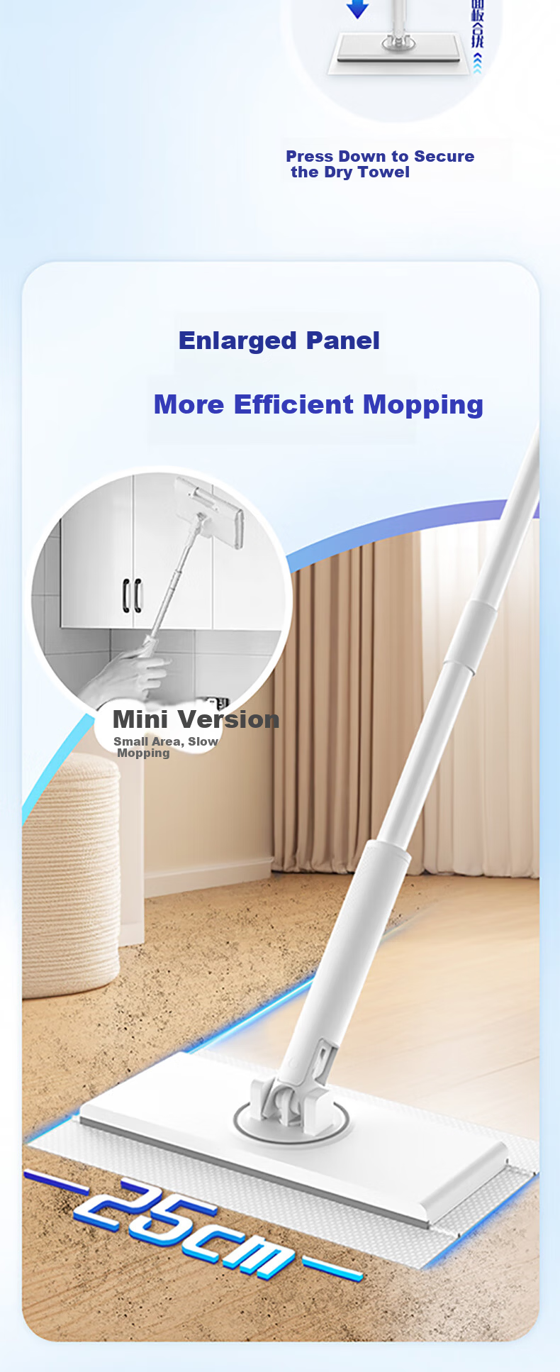 MIAOJIE Flat Mop Cloth, 20 Pieces of Wet Classic Dust Removal Paper, No Trace Replacement Pack, New And Old Packaging Randomly Sent 4
