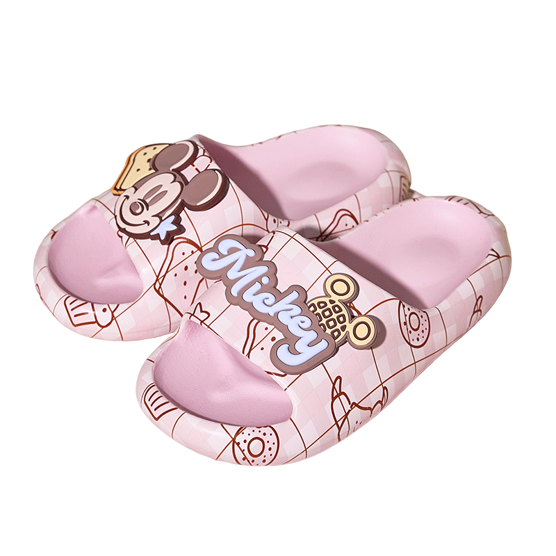 Gukoo Women's Summer Disney New Soft Sole Cute Home Slippers Light Pink Size 37-38