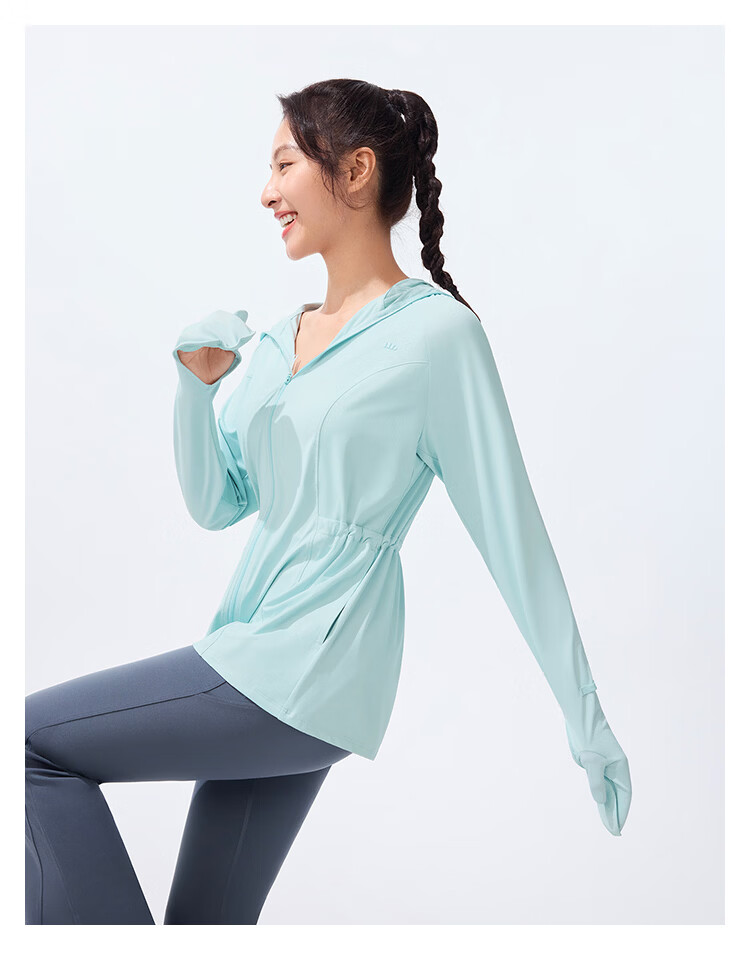 Beneunder Cooling Outdoor Sun Protection Women's Full Coverage Sun Jacket (Waist Slim Fit) AL823 Cloud Gray S 19