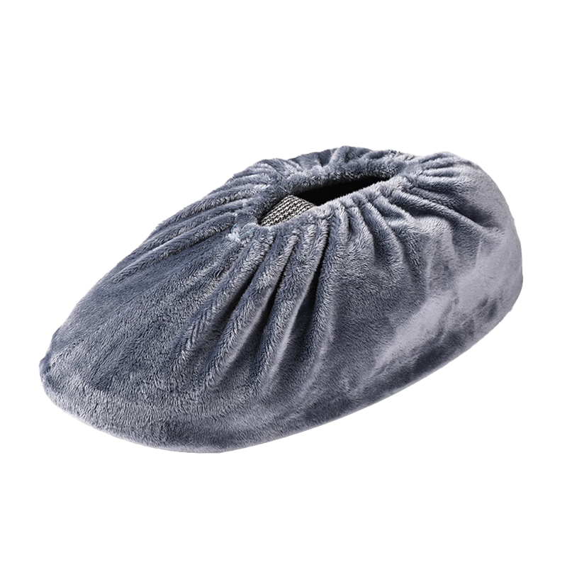 BWNK Velvet Non-Slip Shoe Covers, Thick Sample Room Fabric Foot Covers, Washable Dust-Proof Shoe Covers for Computer Rooms And Factories [6 Pairs] Gray