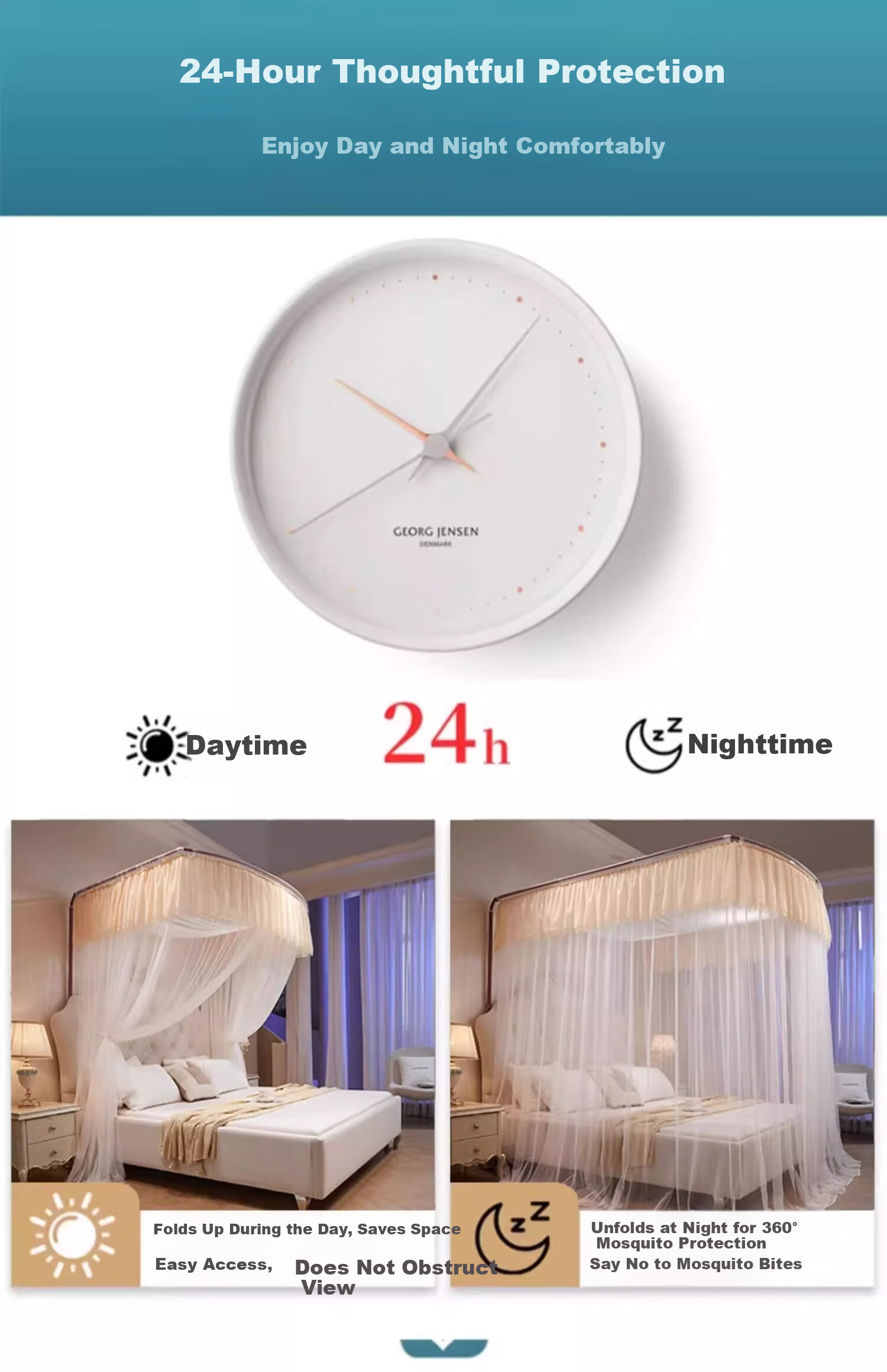 MUJI Home U-Shaped Large Space Rail Mosquito Net Three-Door 1.8x2m Bed Fuyao Jade [Encrypted Mesh] 4