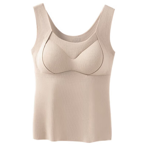 MiiOW Women's Thermal Underwear, Ladies' Wool And Silk Double-Sided Fleece Warm Clothing, Thermal Vest with Chest Pads, Basic Base Layer