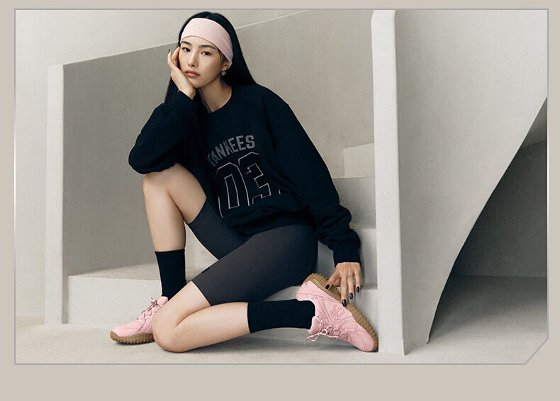 MLB KARINA Zhang Kangle Unisex Korean Style Retro Bean Thin Sole Shoes 3ASXT025N-50IVS-230 3
