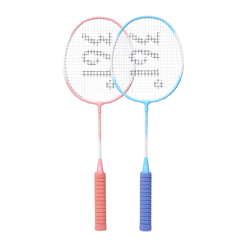 361° Children's Badminton Racket Lightweight Alloy Durable Training and Competition Racket for Ages 3-12 Green Pink