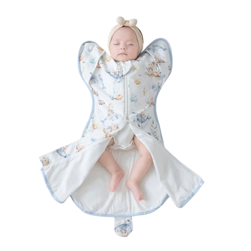 JOYNCLEON Newborn Baby Sleeping Bag Anti-Startle Swaddle Cotton Kick-Proof Blanket Green L jsd177270