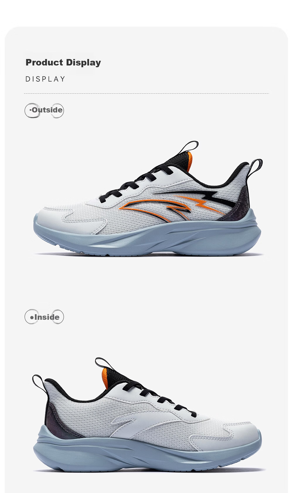 ANTA Kids Lightweight Running Shoes Unisex 2026 Spring Breathable Mesh Sports Sneakers Campus Casual A12615561 22