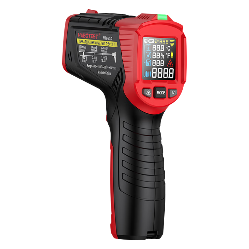 HABOTEST Infrared Thermometer Gun High-Precision Temperature Meter Kitchen Baking Water and Oil Temperature Gun