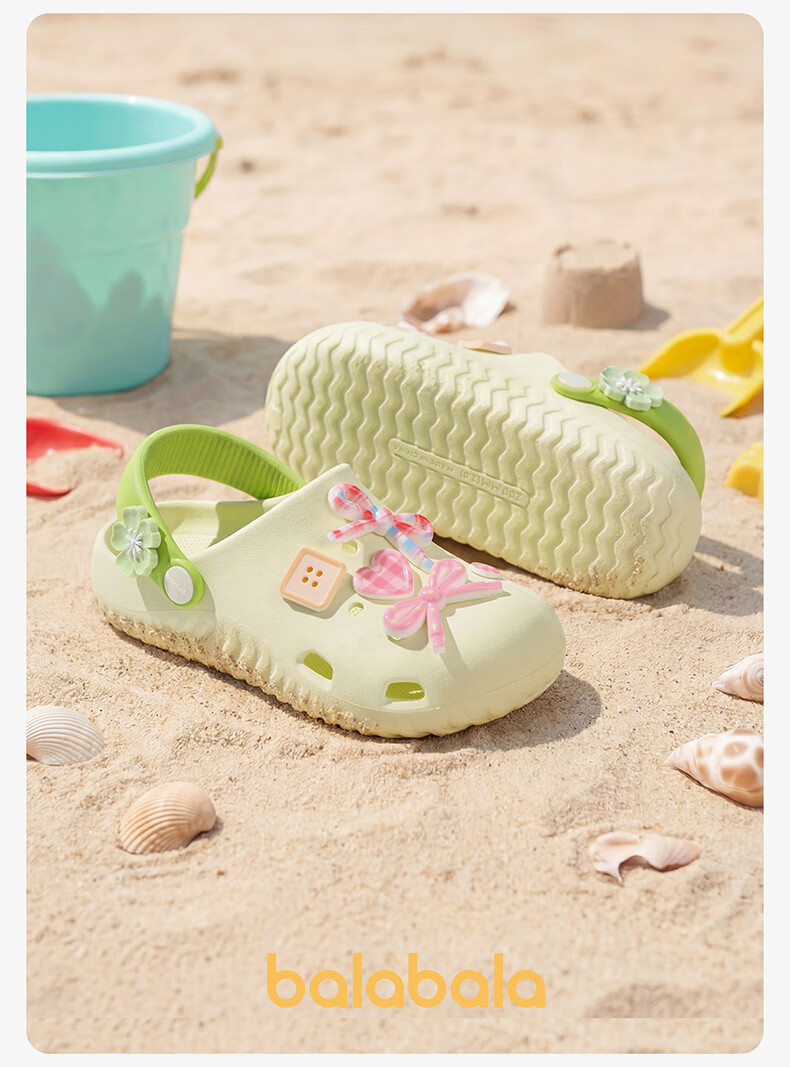 Balabala Girls' Summer Hollow Out Sandals Princess Breathable Outdoor Beach Slippers for Toddler and Big Kids 18